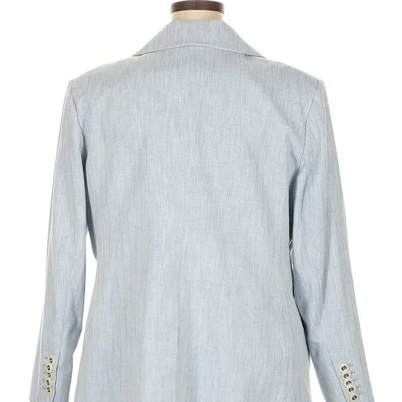 Veronica Beard light blue Double Breasted Dickey Blazer Size: 20 - Picture 2 of 12